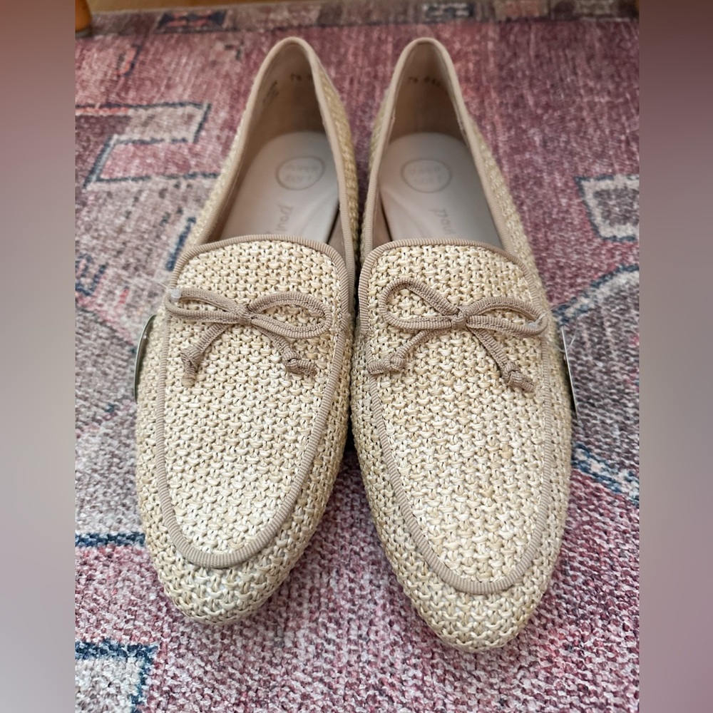 NWT Paul Green Women's Robbie Flat Raffia Loafer